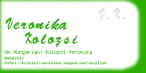 veronika kolozsi business card